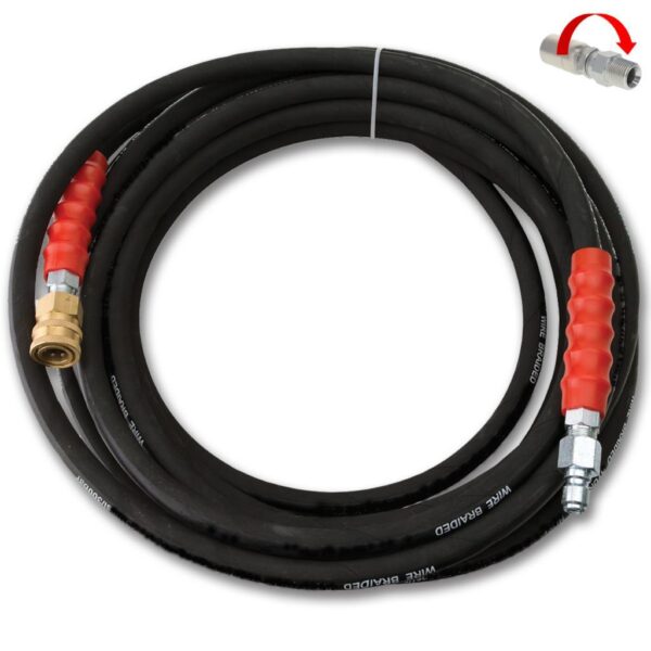 3/8 X 50' BLACK 6000PSI PW ASM MXMS-QD